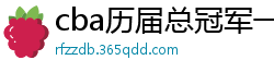 cba历届总冠军一览表